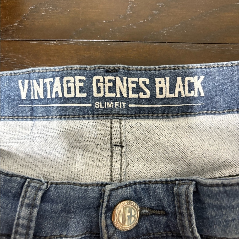 Vintage Genes Black Slim Fit Jeans